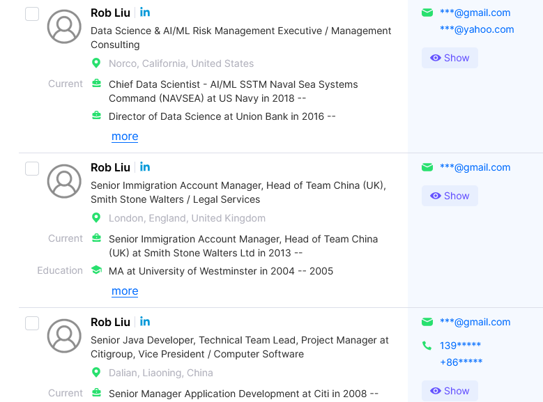 Rob Liu contact details 