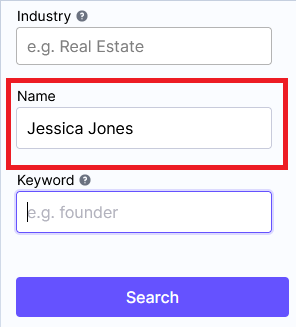 find Company Email Addresses: ContactOut email finder dashboard example for Jessica Jones